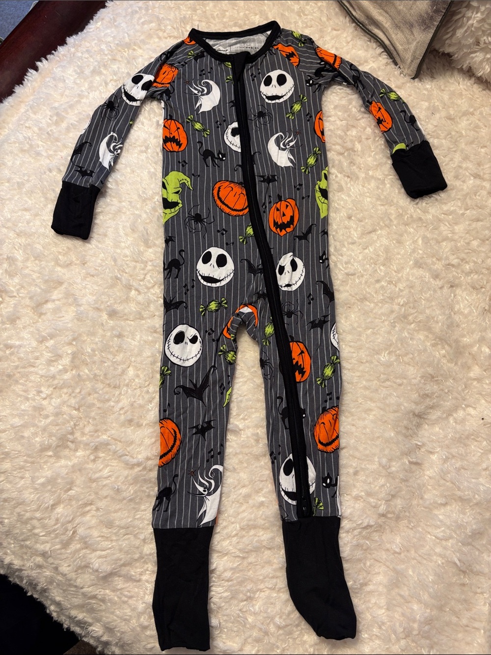 Little Sleepies Nightmare Before Christmas Jack 12-18M Zippy Never Worn
